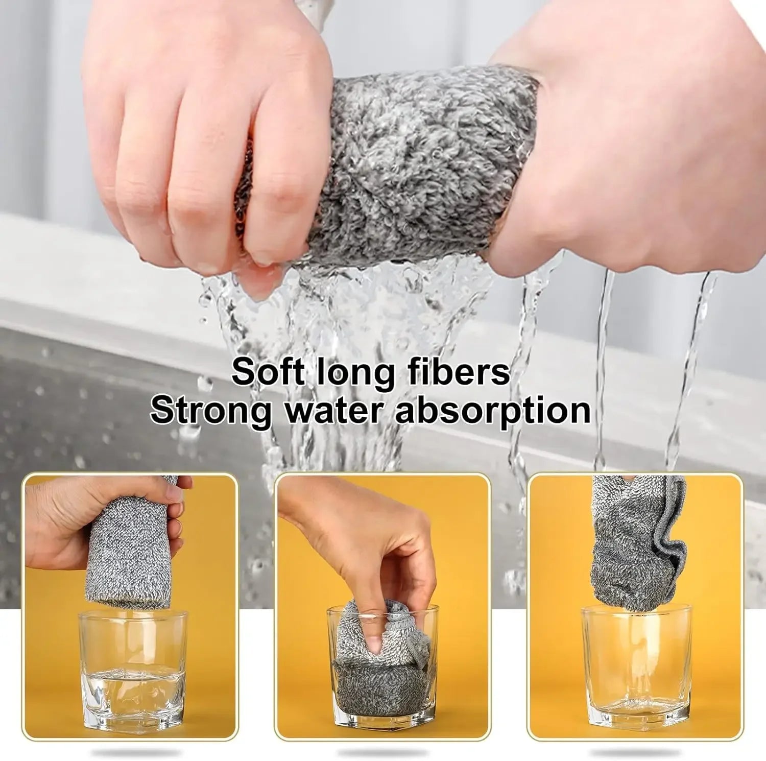 Reusable Bamboo Cleaning Cloth Set