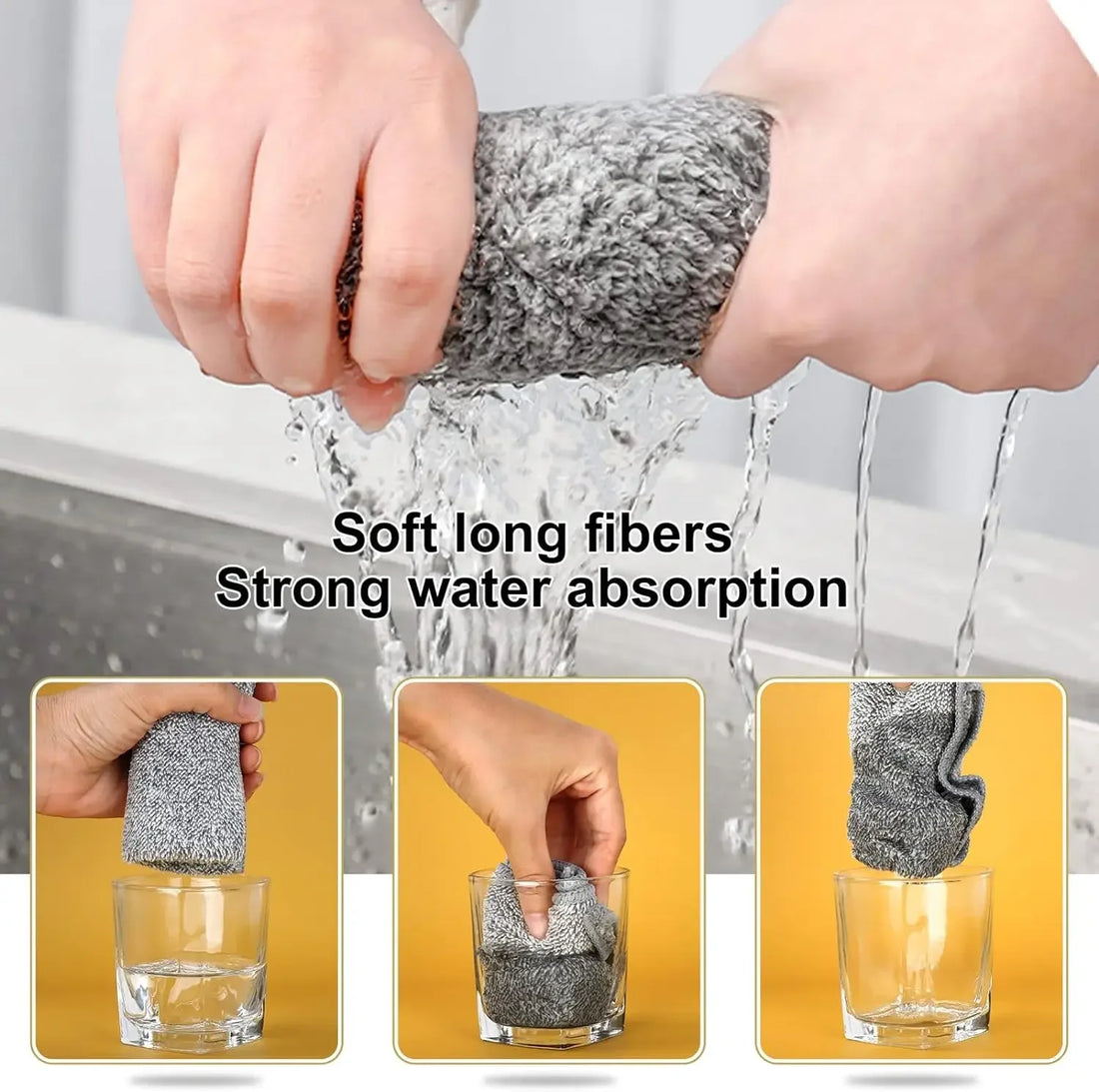 Reusable Bamboo Cleaning Cloth Set