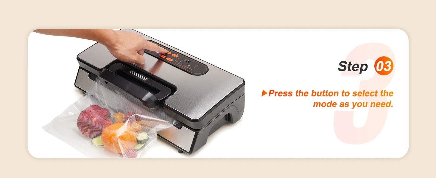 130W 90Kpa Vacuum Sealer Machine with 10 Bags Kitchen