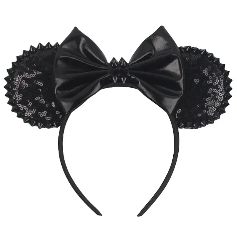 Disney Witch Bat Skeleton Ear Headband For Adults Kids Cosplay Halloween Hairband Women Girls Ghost Bows Party Hair Accessories