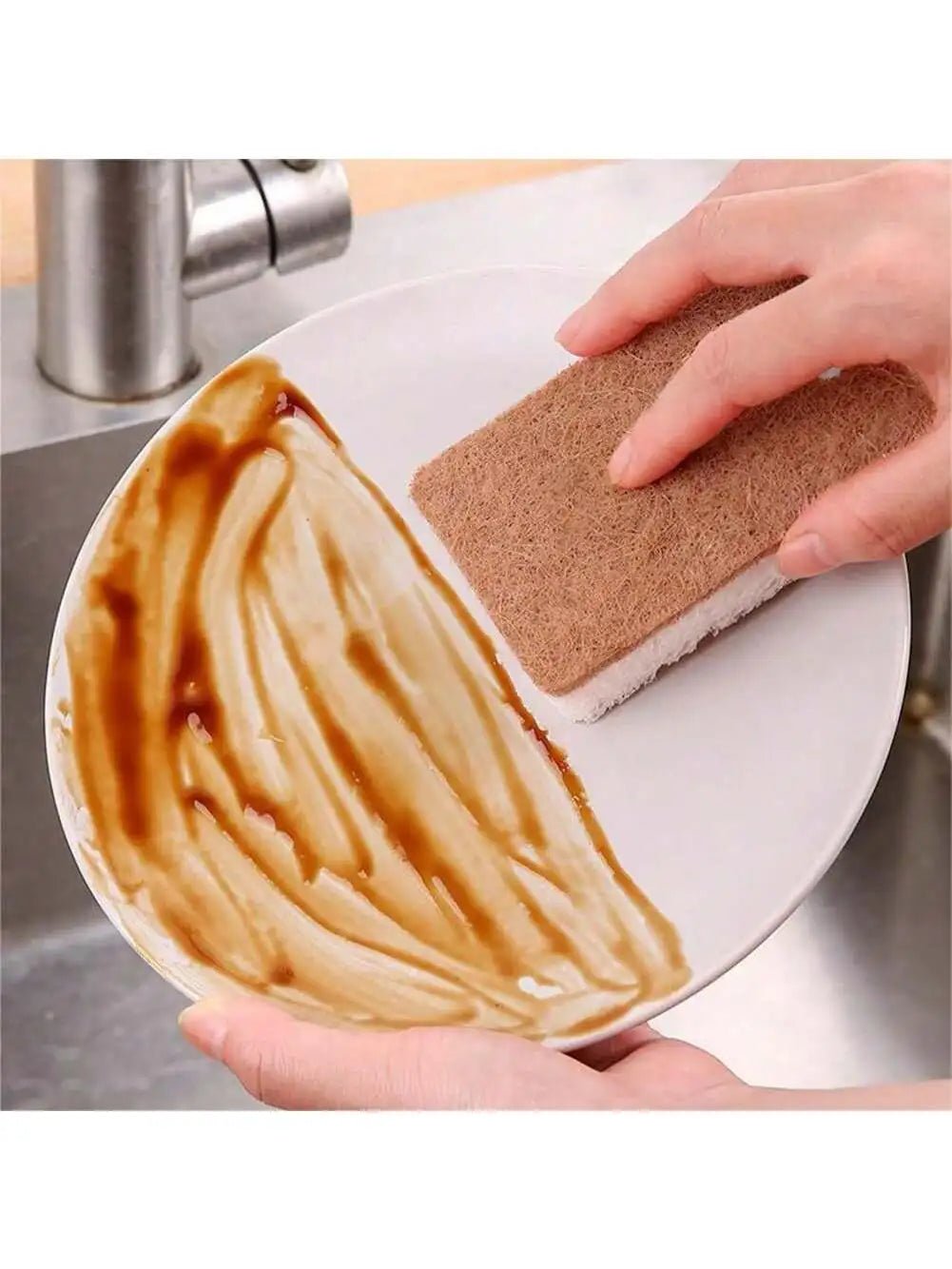 Natural Coconut Fiber Scrub Brush (6 Pieces)