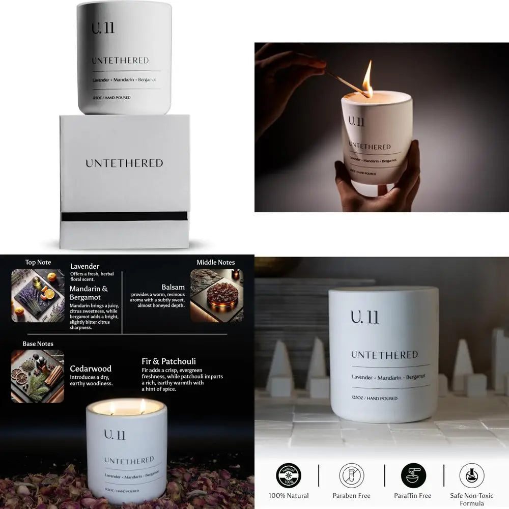 Lavender Mandarin Cedarwood Luxury Hand-Poured Candle USA