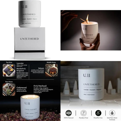 Lavender Mandarin Cedarwood Luxury Hand-Poured Candle USA