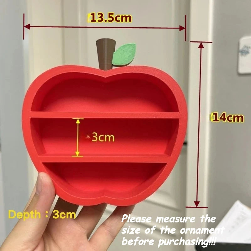 Kawaii Red Apple Mini Display Storage Box Creative Rack Storage Rack Desktop for Trendy Figure Pops Mart Blind Box Wholesales