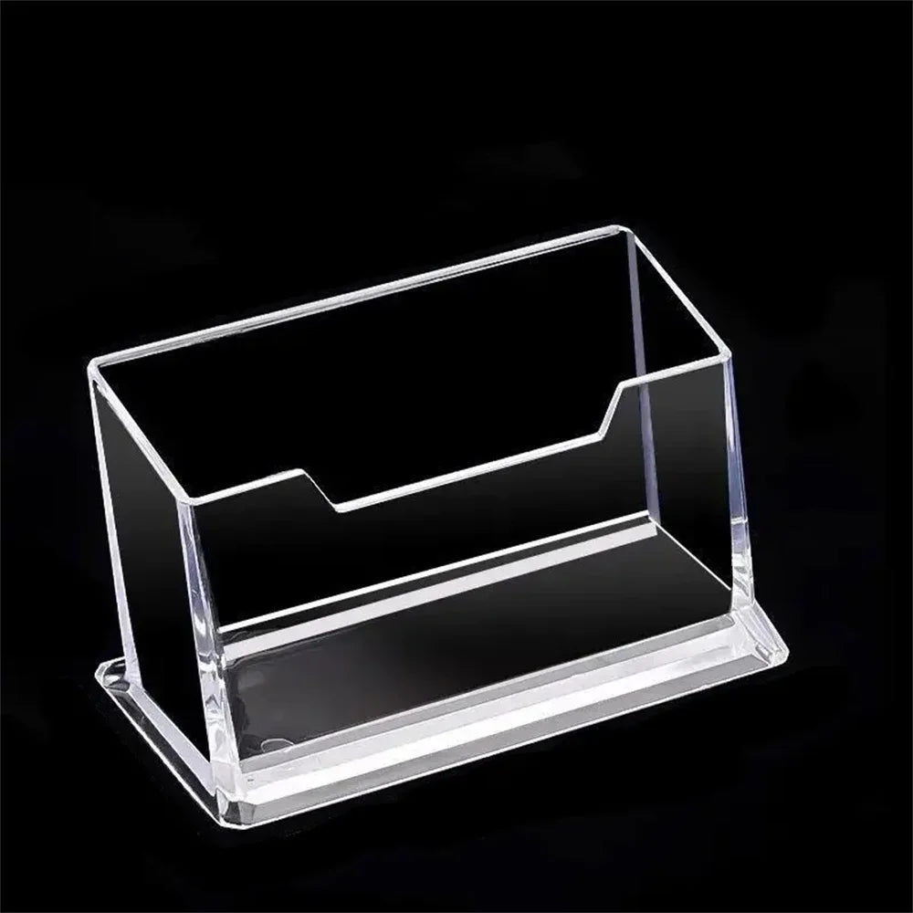 Transparent Desktop Business Card Holder Stand Box