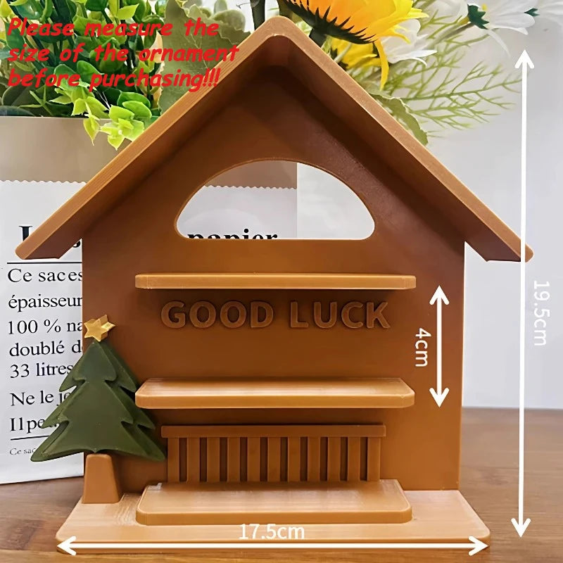 Kawaii Red Apple Mini Display Storage Box Creative Rack Storage Rack Desktop for Trendy Figure Pops Mart Blind Box Wholesales
