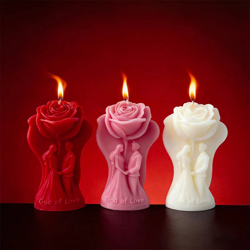 Rose Candle Decor - Romantic DIY for Valentine & Wedding