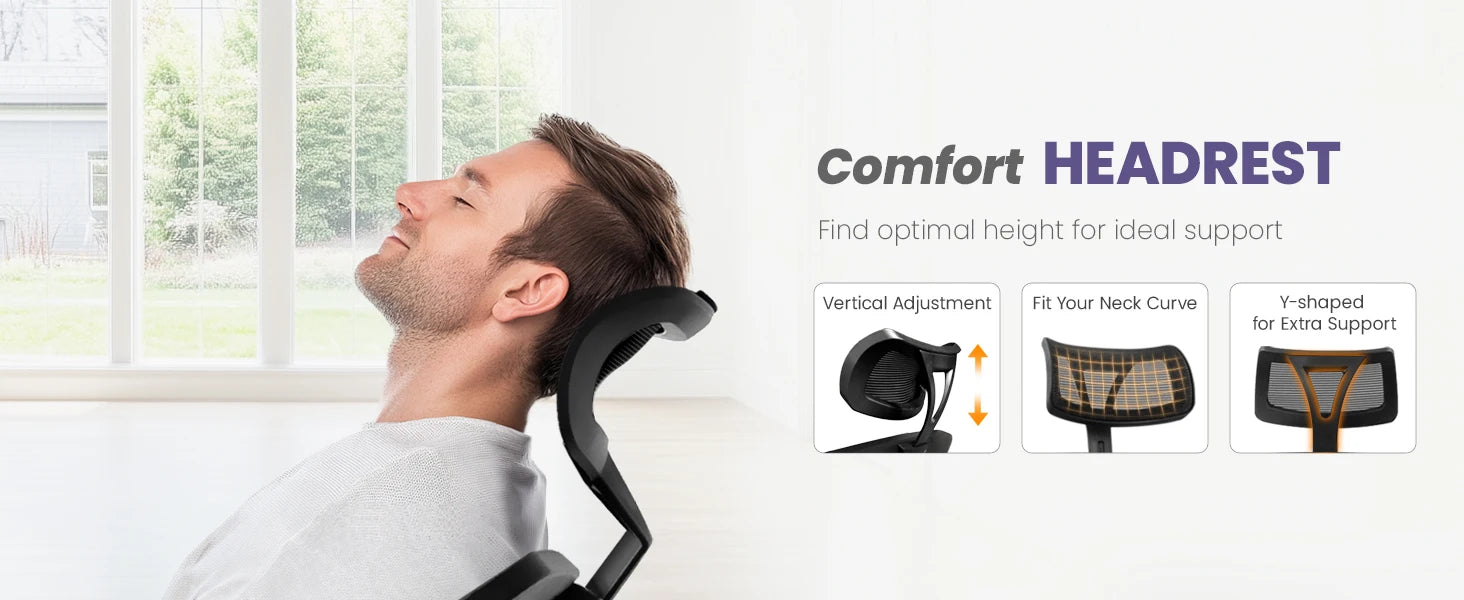 NEO CHAIR Ergonomic Adjustable Home Office Desk Chair High Back Computer Gaming Mesh Chair Comfy Task Adjustable Arms Lumbar