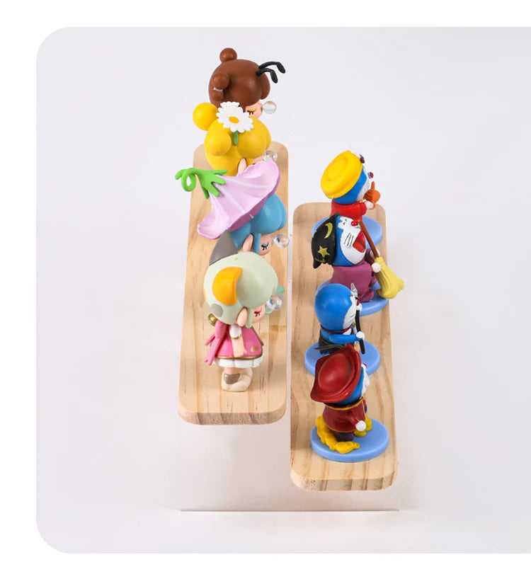 2-5 Layer Sturdy Wooden Acrylic Storage Rack for Blind Box Toys, Perfume Display Stand, Desktop Storage Shelf for Cosmetics