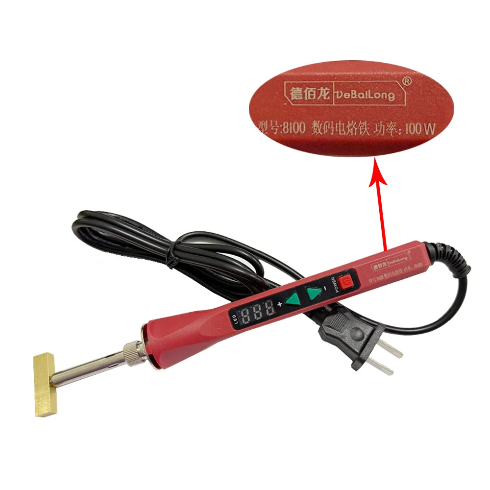 100W 220V Soldering Iron Kit with T Heads & Temp Control