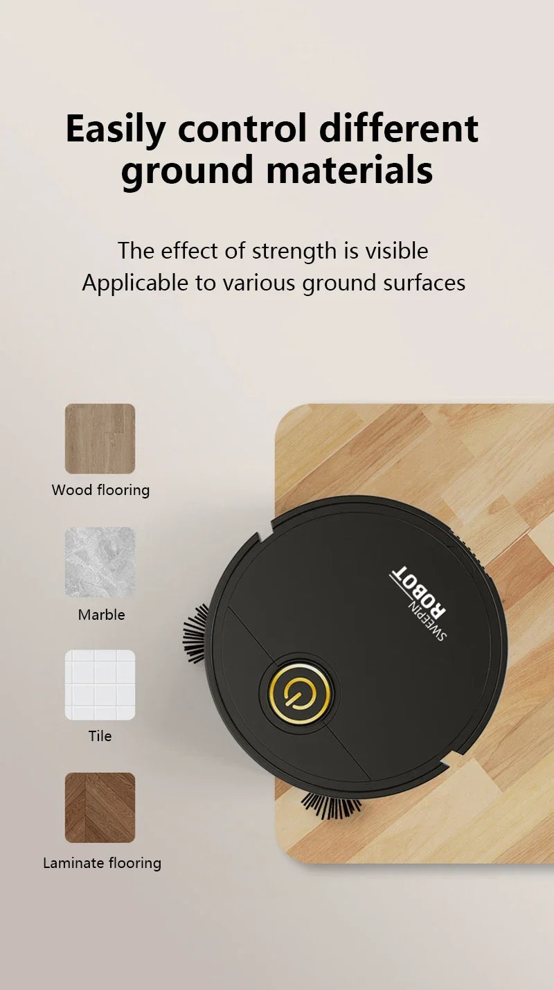 3-in-1 Smart Robot Vacuum Mop USB Rechargeable