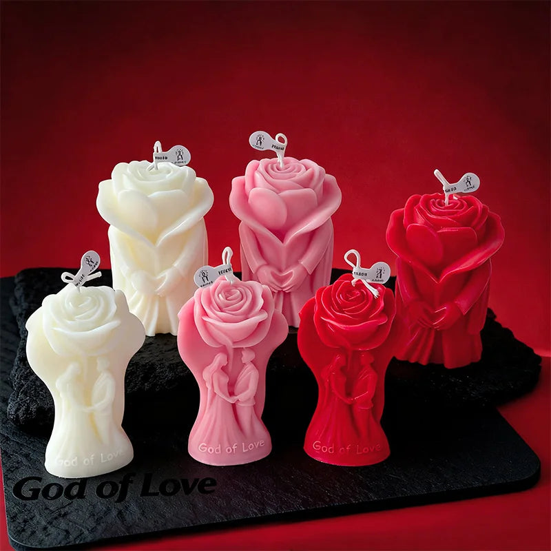 Rose Candle Decor - Romantic DIY for Valentine & Wedding