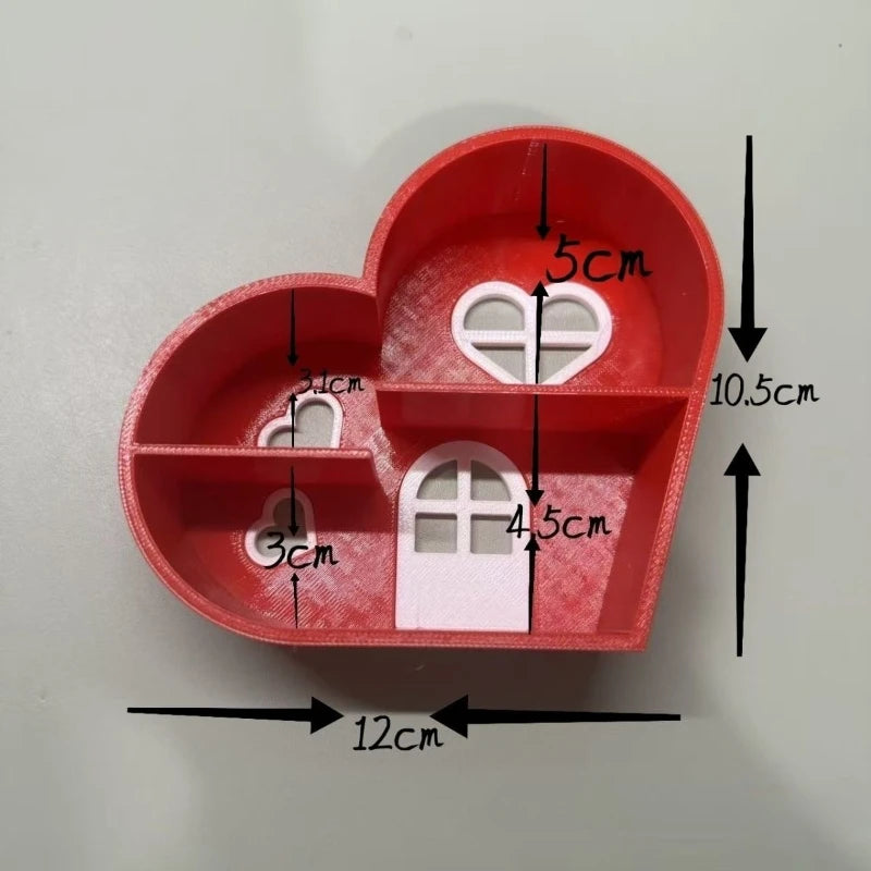 Kawaii Red Apple Mini Display Storage Box Creative Rack Storage Rack Desktop for Trendy Figure Pops Mart Blind Box Wholesales