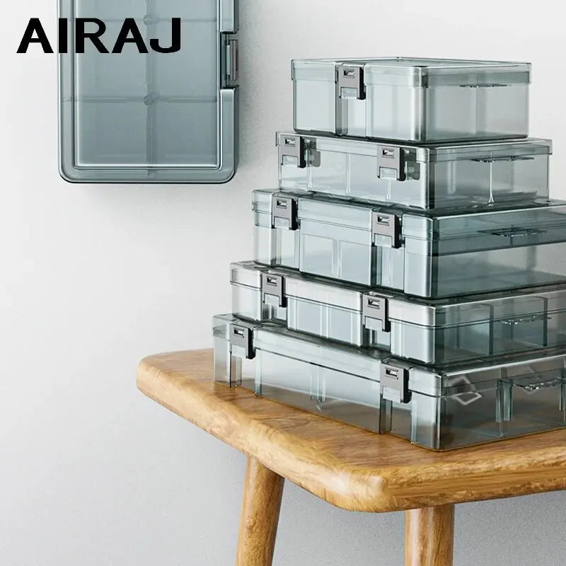 AIRAJ Adjustable Plastic Tool Organizer Box – Screw, Drill Bit & Small Parts Storage Case with Removable Dividers