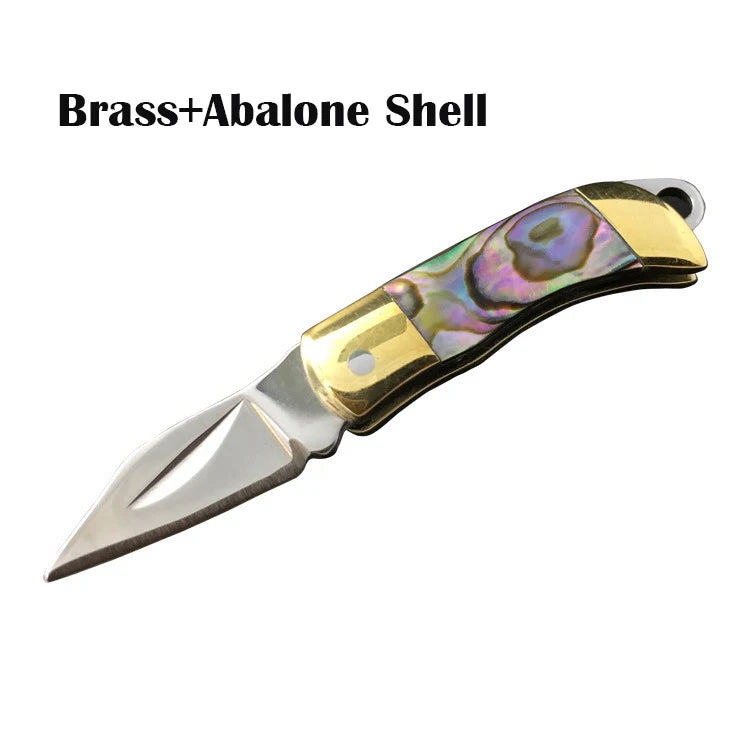 Mini Brass Folding Knife Keychain - EDC Survival Cutter