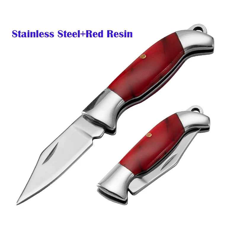 Mini Brass Folding Knife Keychain - EDC Survival Cutter