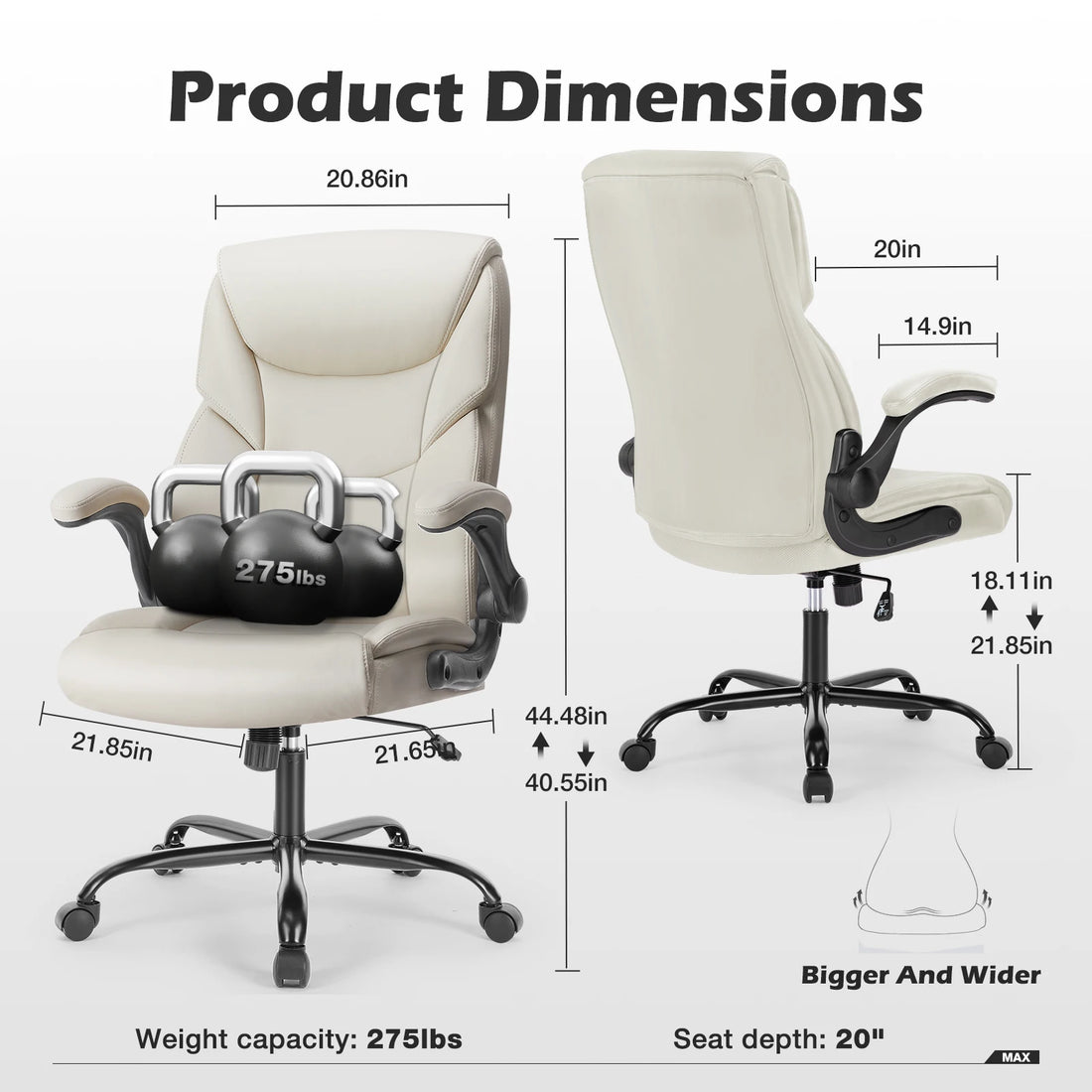Ergonomic Brown PU Leather Swivel Gaming Chair