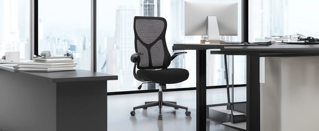 Ergonomic Mesh Office Chair with Flip-Up Arms