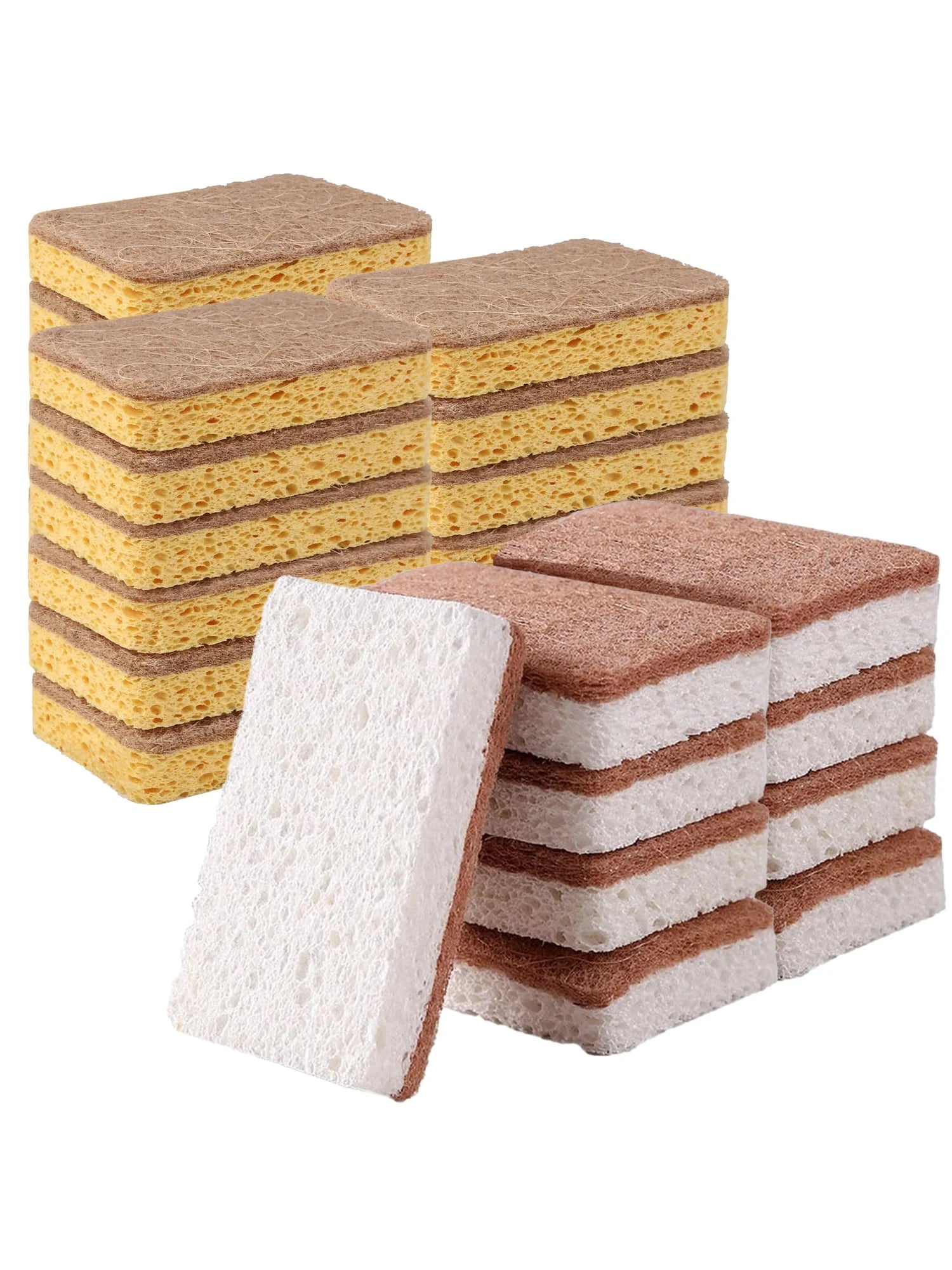 Natural Coconut Fiber Scrub Brush (6 Pieces)