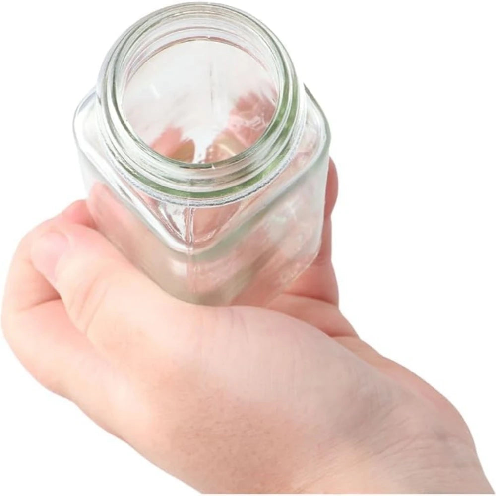 Complete Glass Spice Jars Set with Minimalist Labels & Collapsible Funnel