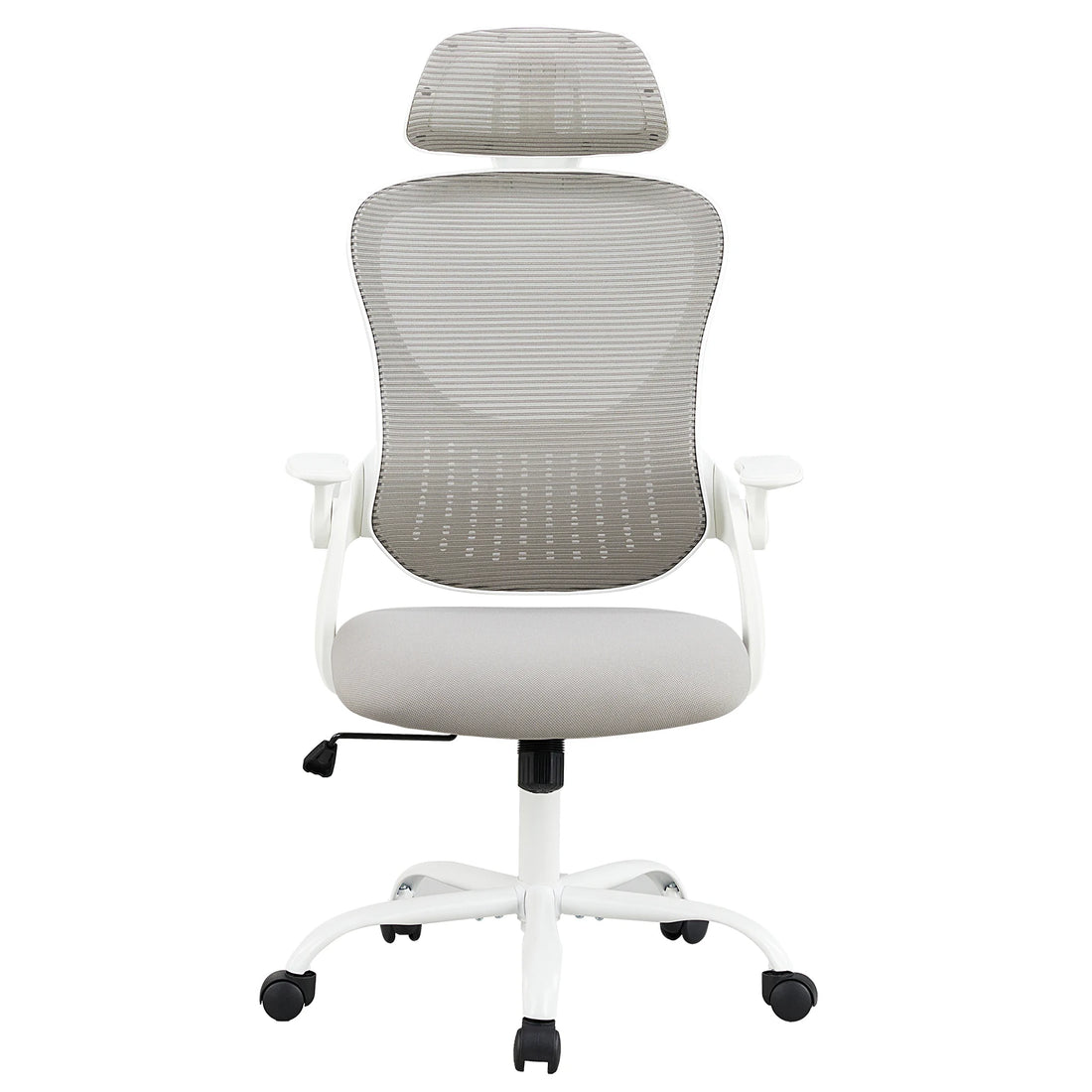 Pink Ergonomic Mesh Office Chair with Flip-Up Arms