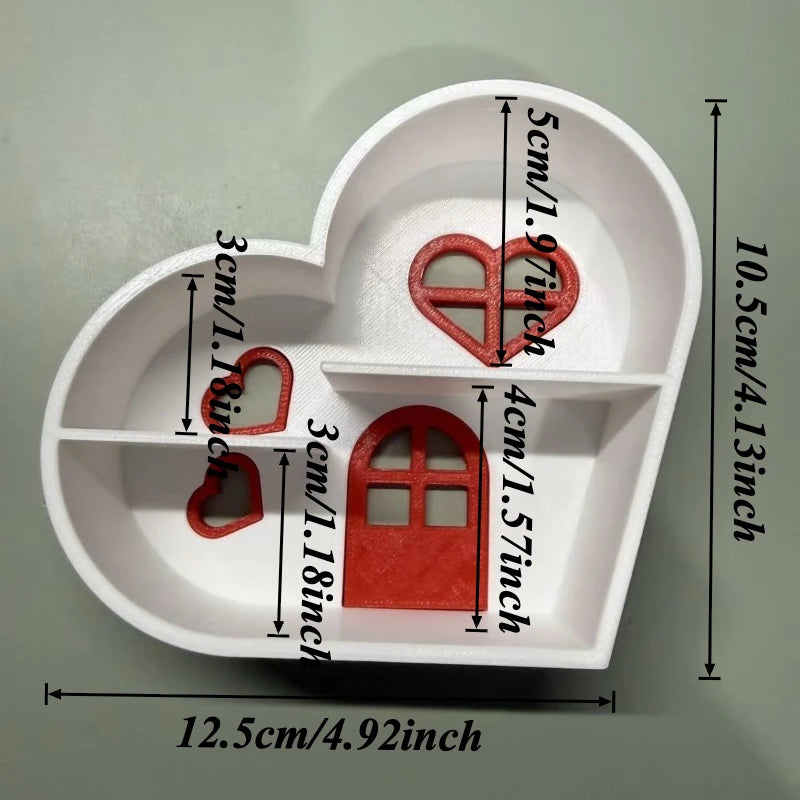 Kawaii Red Apple Mini Display Storage Box Creative Rack Storage Rack Desktop for Trendy Figure Pops Mart Blind Box Wholesales