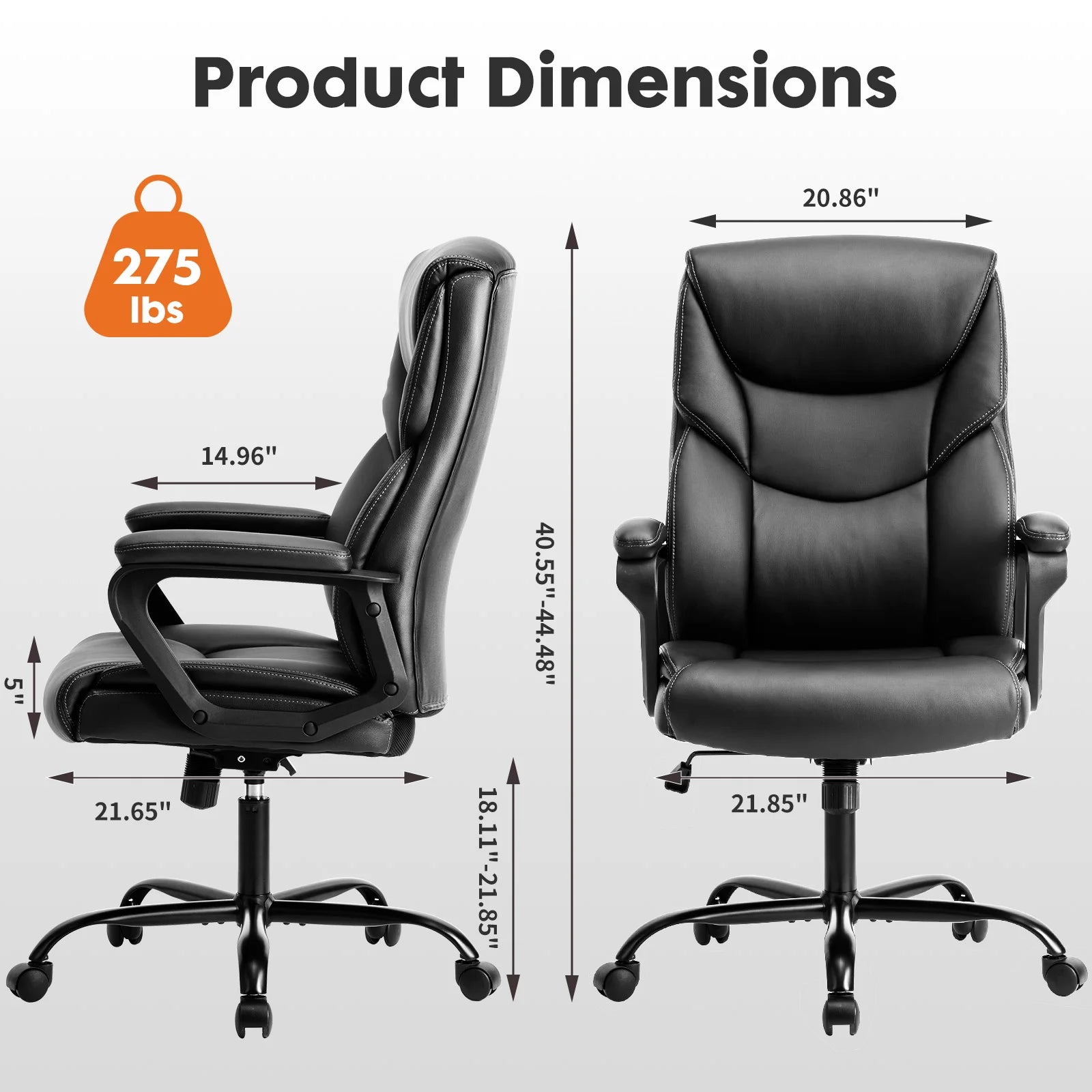 Ergonomic Brown PU Leather Swivel Gaming Chair