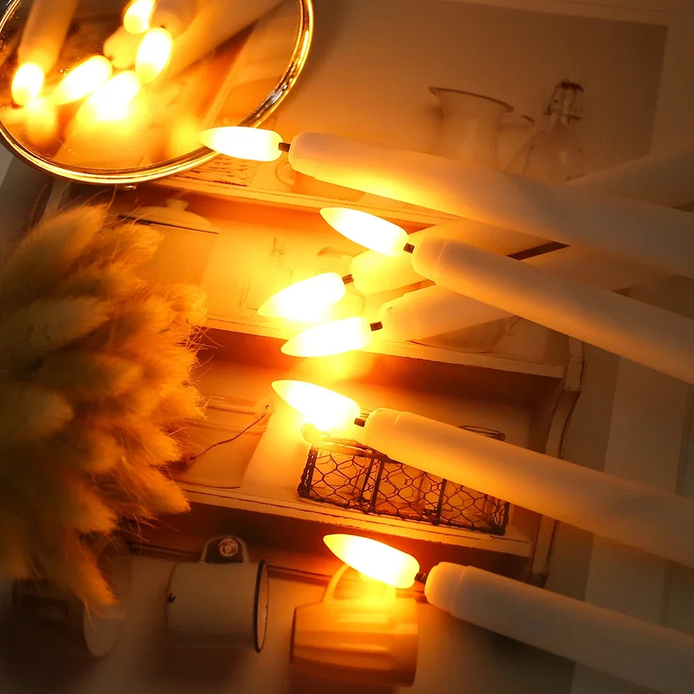 Flameless Taper Candles with Remote Control Flickering LED Candles Taper Warm White Light LED Candlesticks for Christmas Wedding