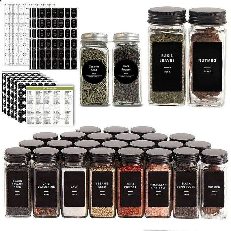 275Pcs Waterproof Preprinted Spice Jar Organizer Labels Set